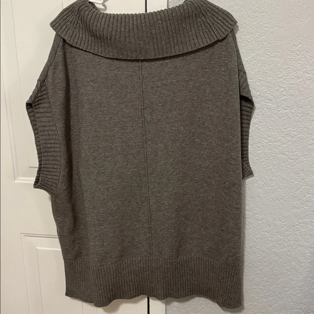 Anthropologie Moth gray sleeveless oversized cowl neck poncho sweater - Picture 6 of 6